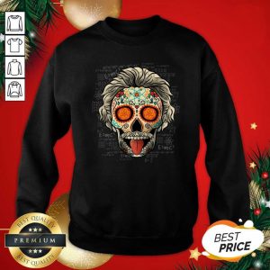 Official Albert Einstein Skull – Skull Long Sleeve Shirt